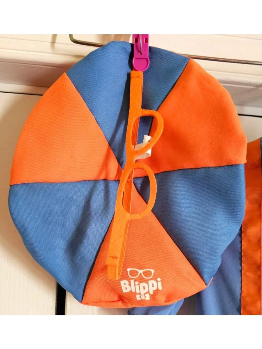 Blippi Toddler Costume 3T-4T Orange Glasses Bowtie Hat Boys Kids Halloween